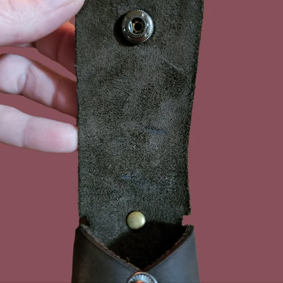 Handmade Black Leather Knife Sheath - Picture 4 of 5